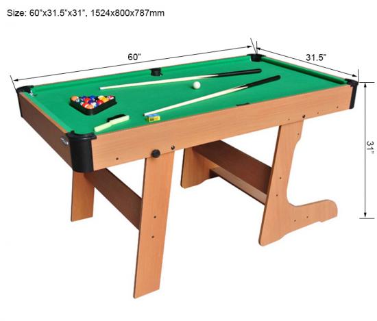 folding pool table